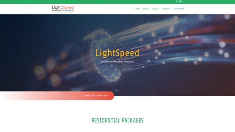 Original LightSpeed website screenshot from YANO portfolio