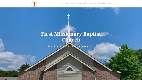 Original Uniontown FMBC website screenshot from YANO portfolio